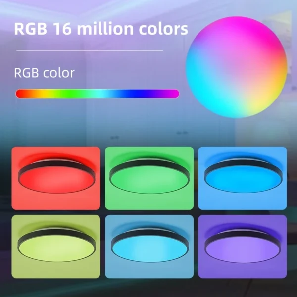 AuraGlow™ Smart RGB Ceiling Light.
