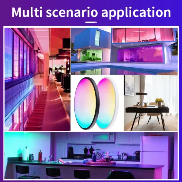 AuraGlow™ Smart RGB Ceiling Light.