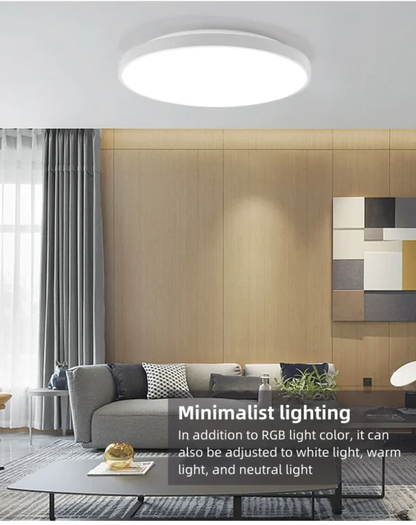 AuraGlow™ Smart RGB Ceiling Light.