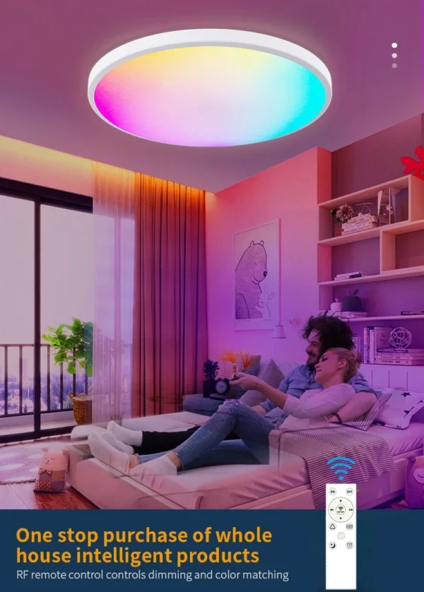 AuraGlow™ Smart RGB Ceiling Light.