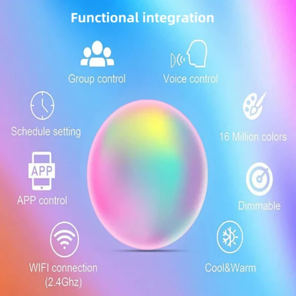 AuraGlow™ Smart RGB Ceiling Light.